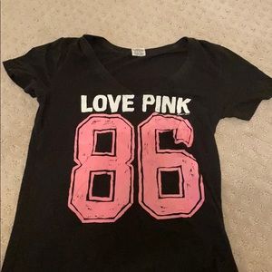Love Pink Black t-shirt